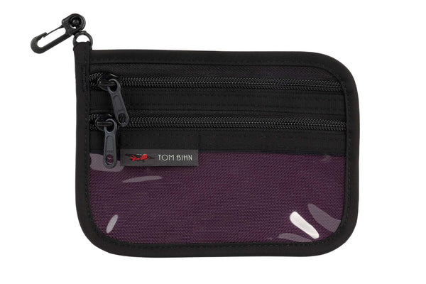 Small Double Organizer Pouch in Aubergine Ballistic